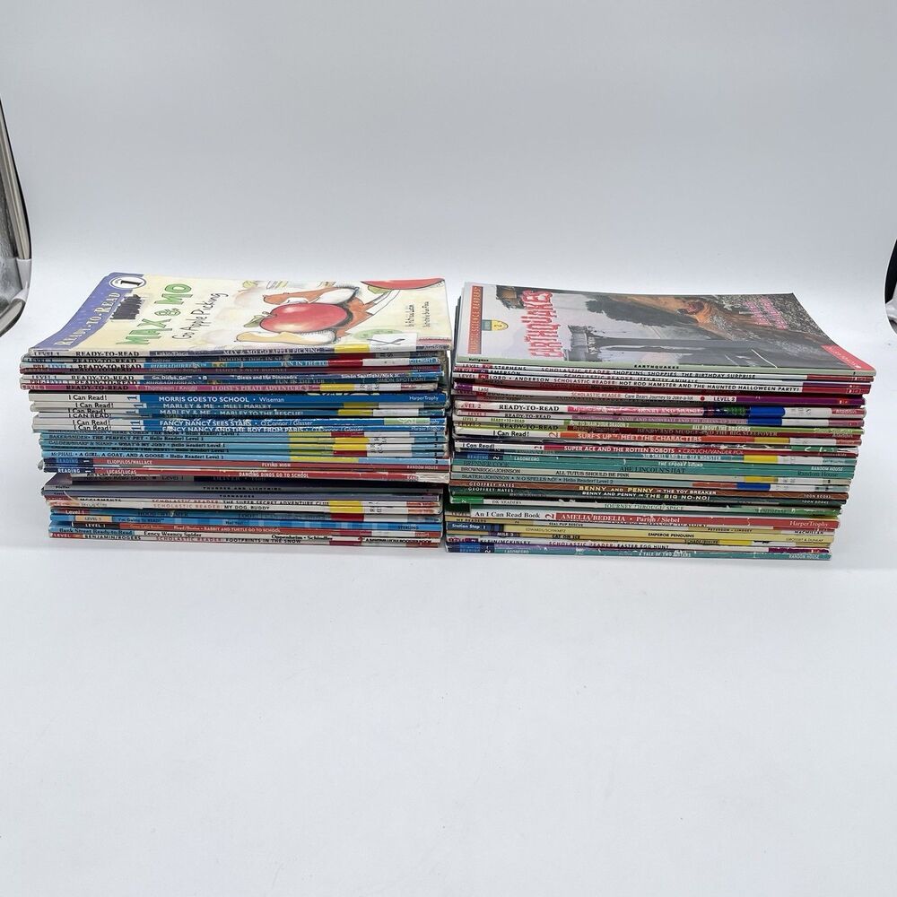 Lot of 65 Scholastic Early Reader Books Level 1 & 2 Kids Reading Paperback